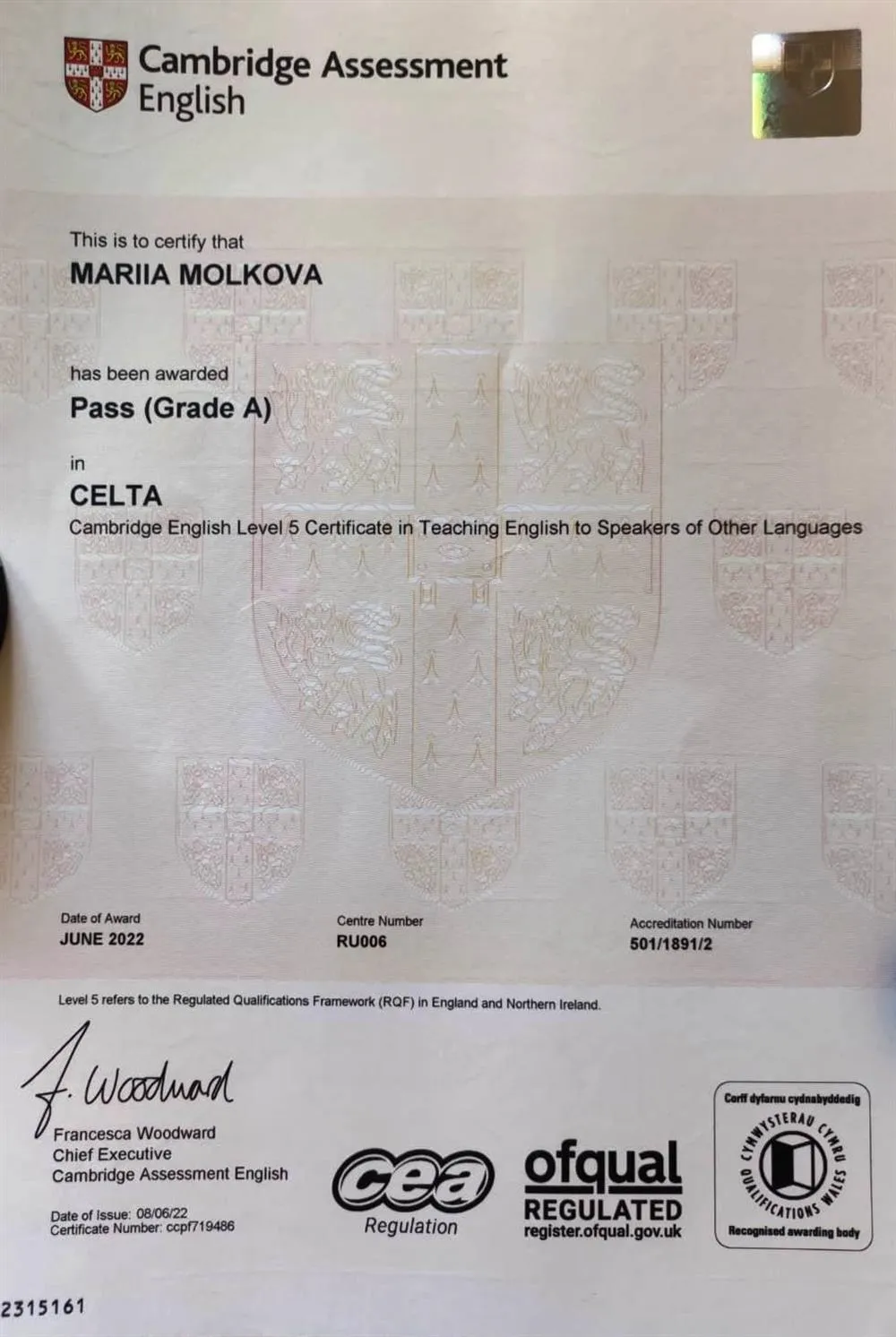 CELTA (Grade A)