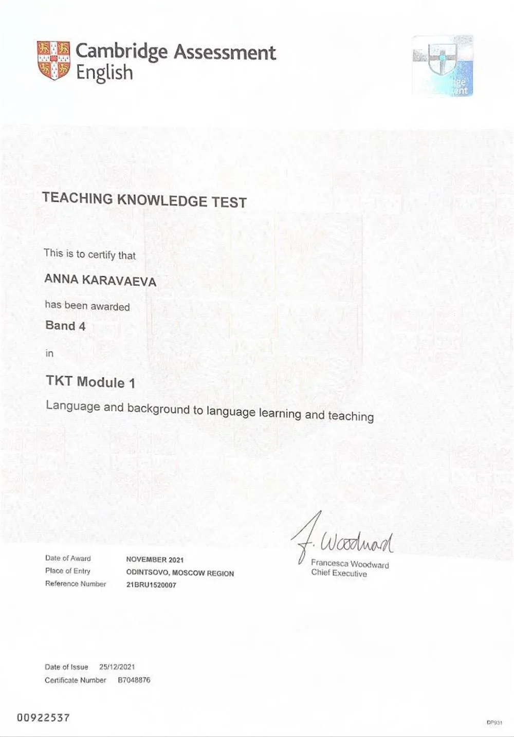Cambridge TKT