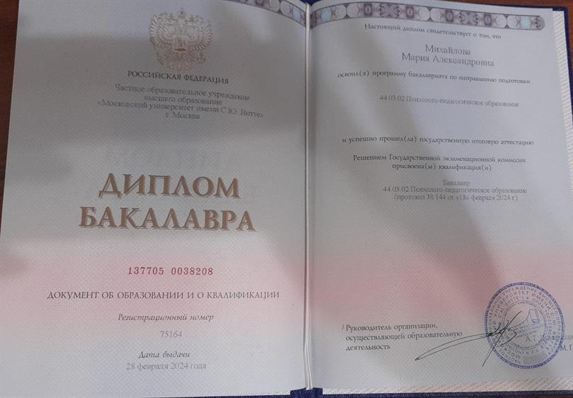 Диплом Бакалавра
