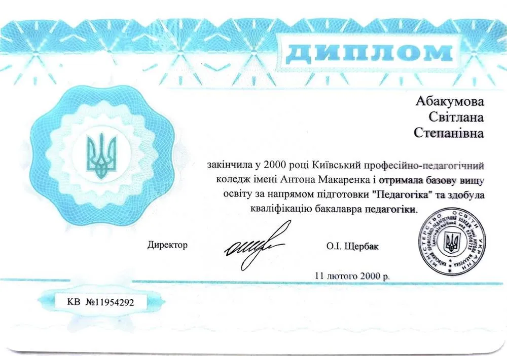 Диплом бакалавра