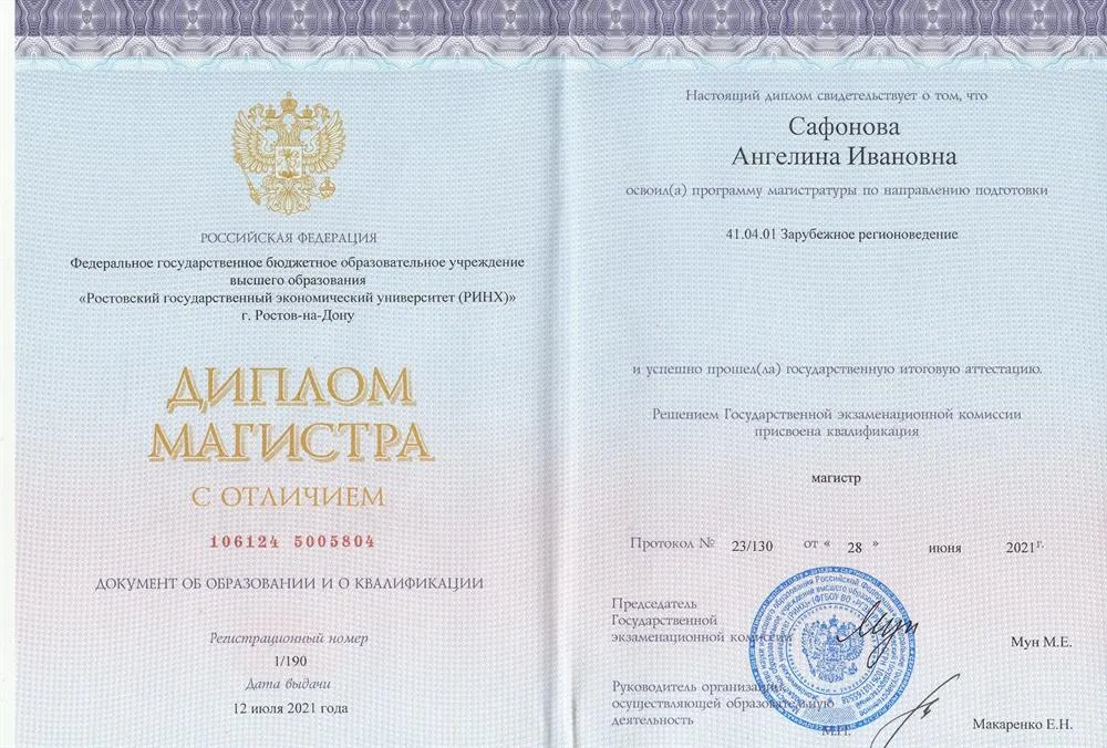 Диплом магистра. Востоковедение