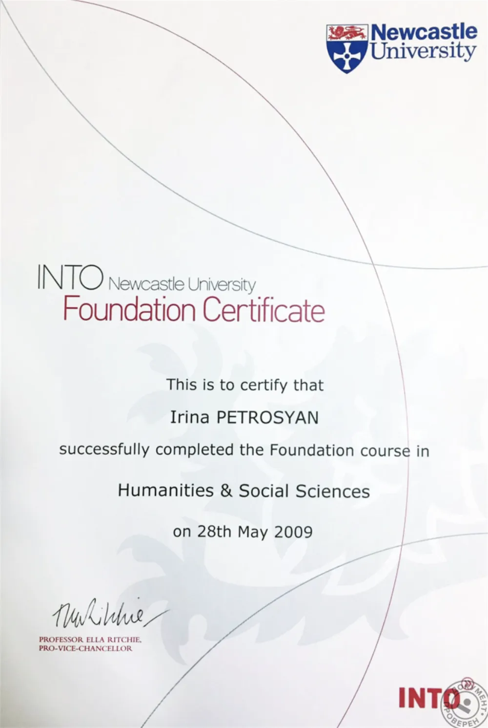 Newcastle University Foundation Certificate 