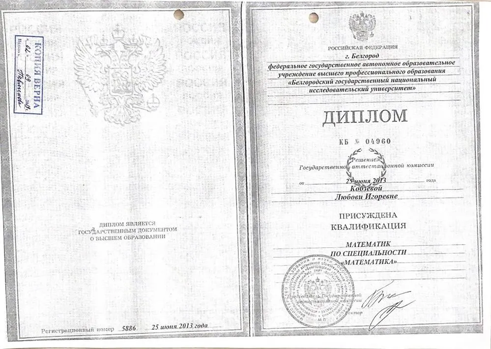Диплом основной 