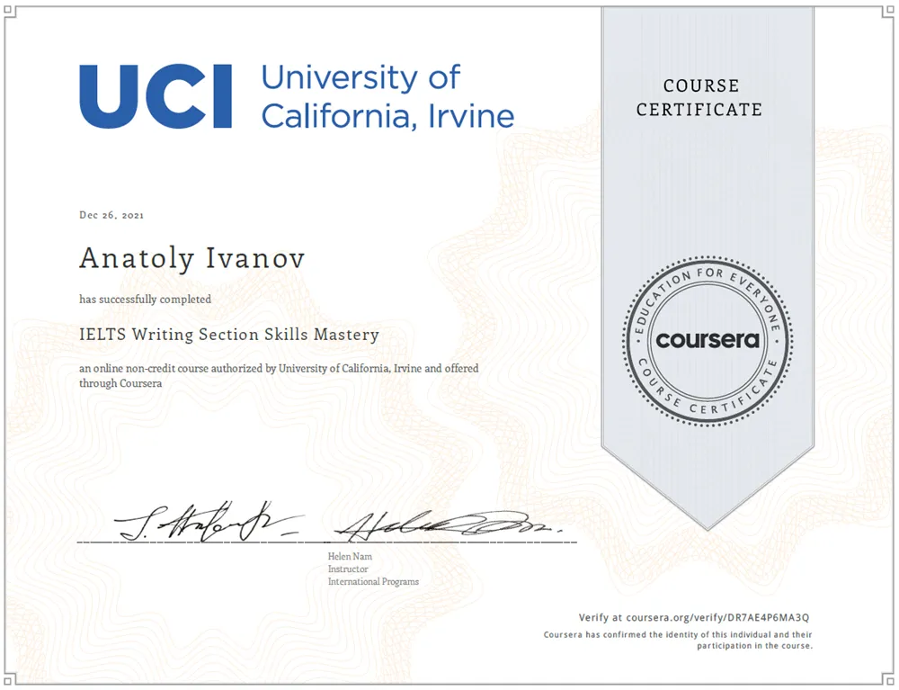 IELTS Writing Section Skills Mastery