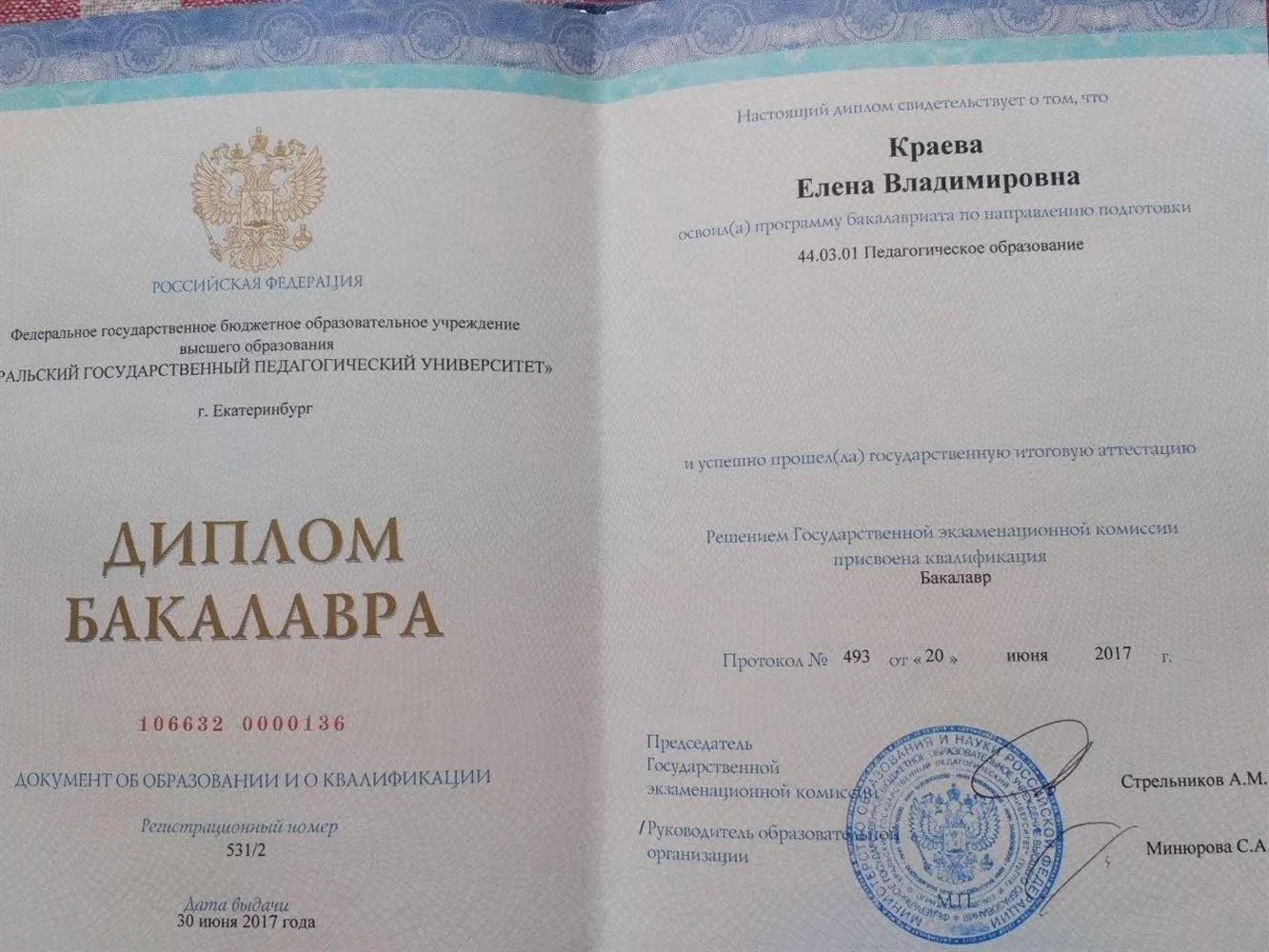 Диплом бакалавра 