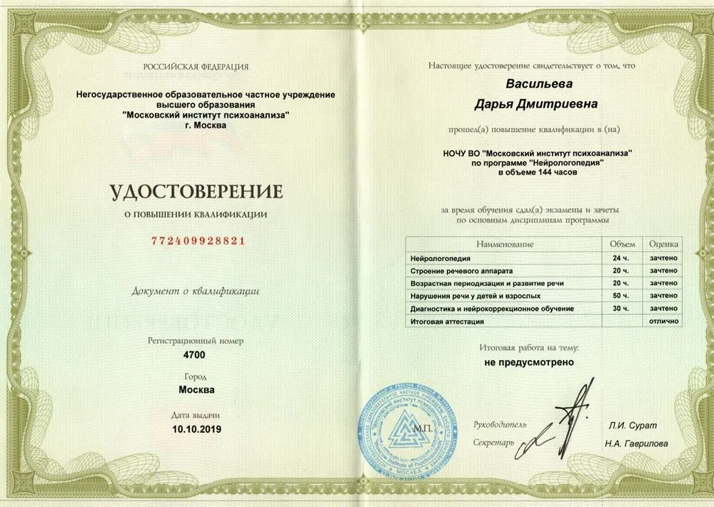 Удостоверение 
