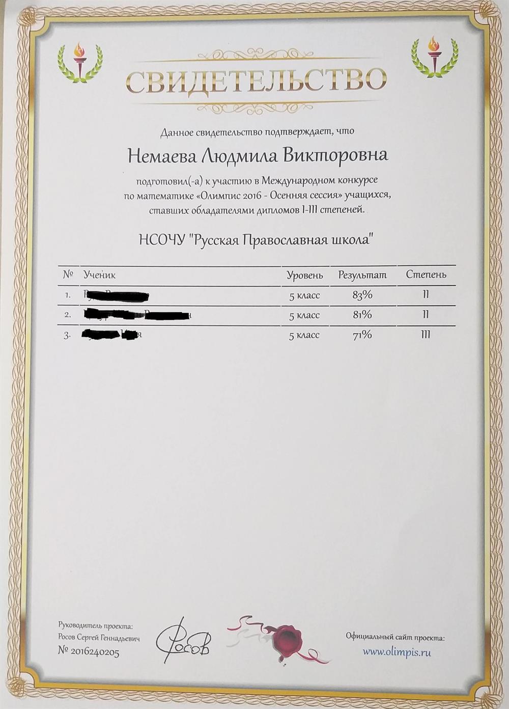 Свидетельство