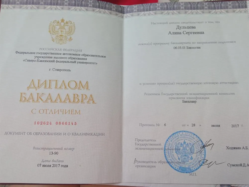 Диплом об образовании