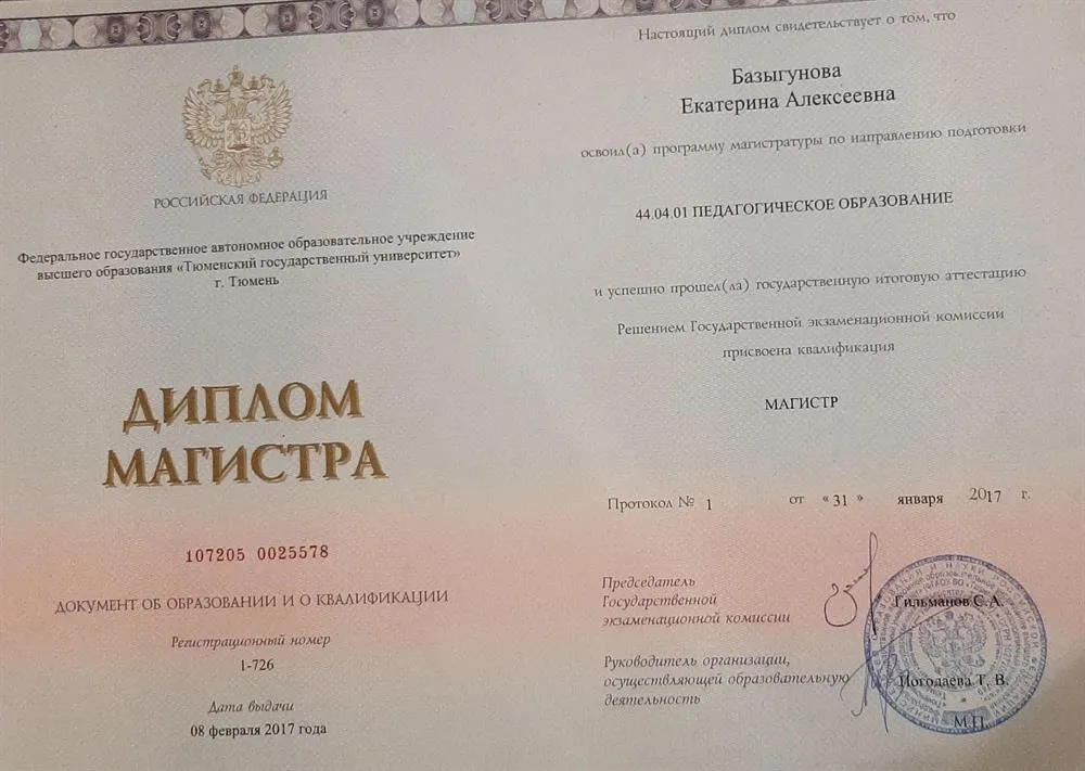 Диплом магистра. Преподаватель высшей школы
