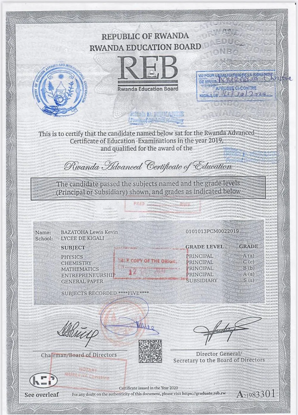 Highschool diploma 
