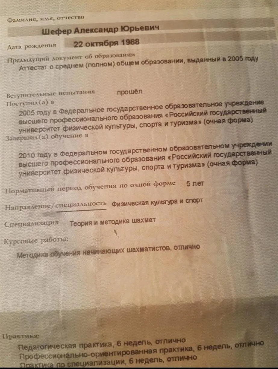 Приложение к диплому