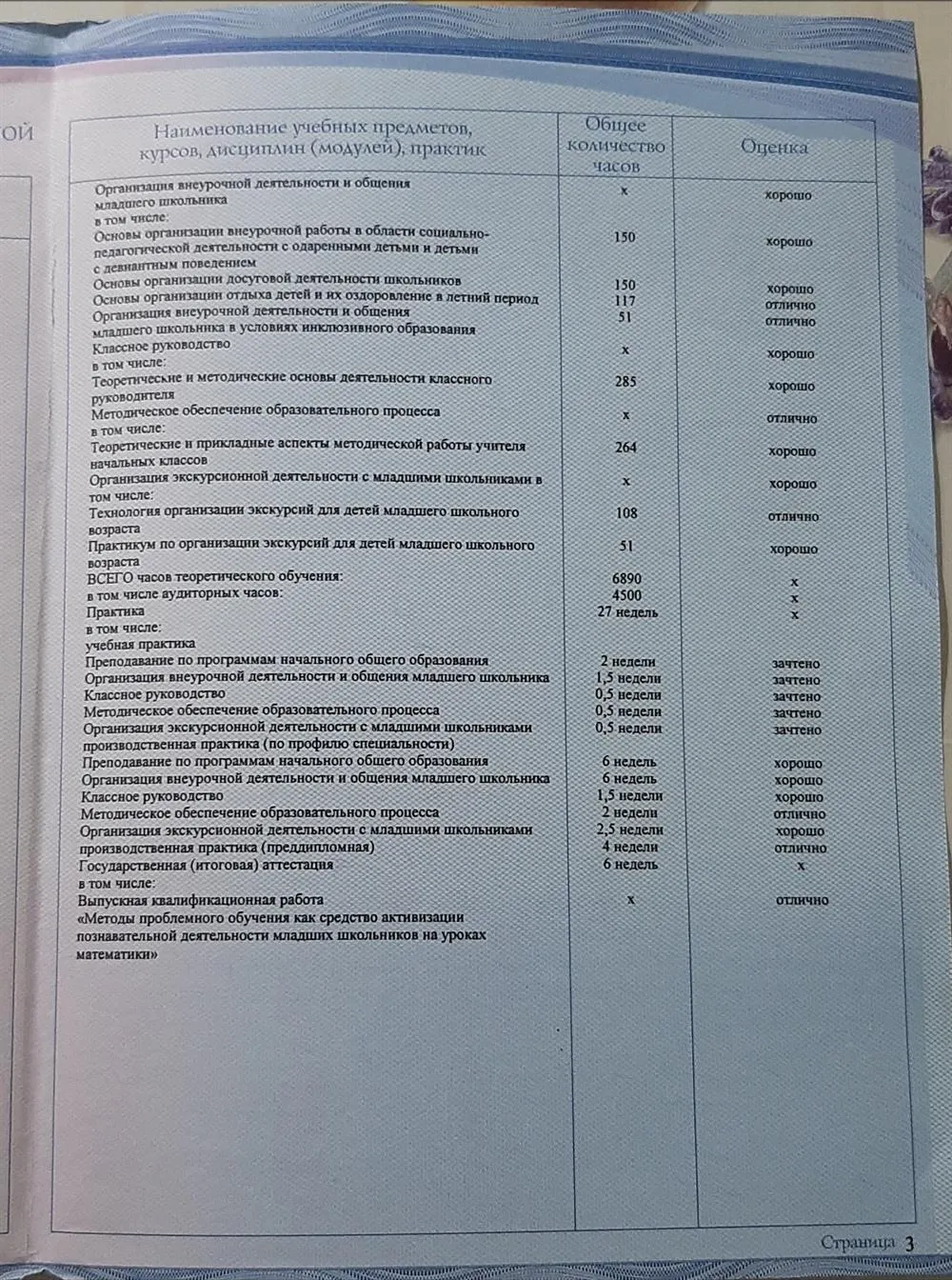 Приложение к диплому