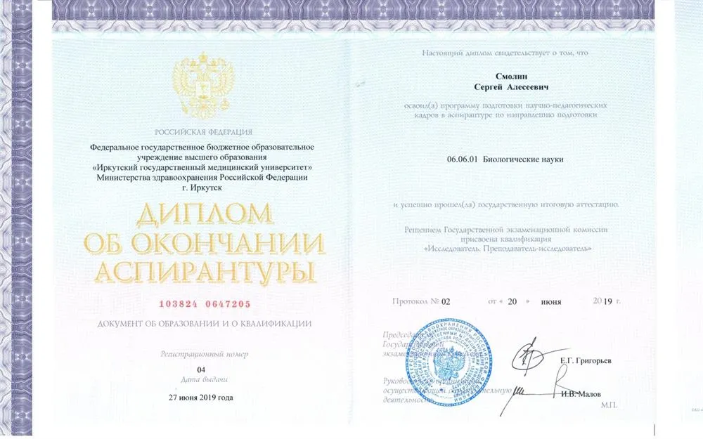 Диплом аспиранта