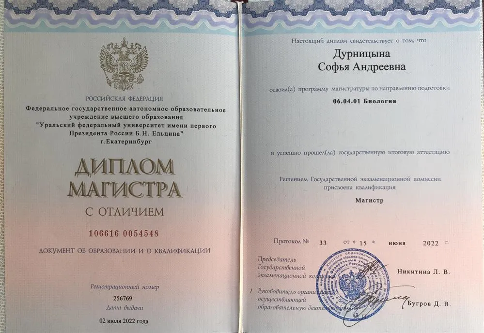 Диплом магистра