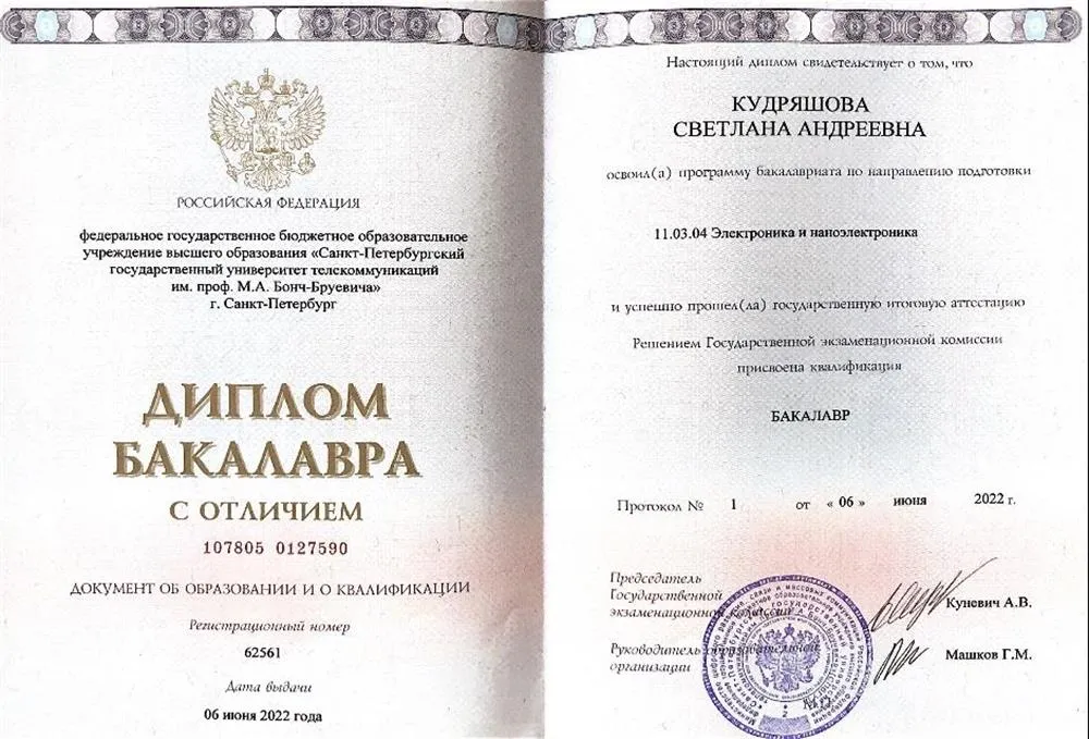 Диплом бакалавра