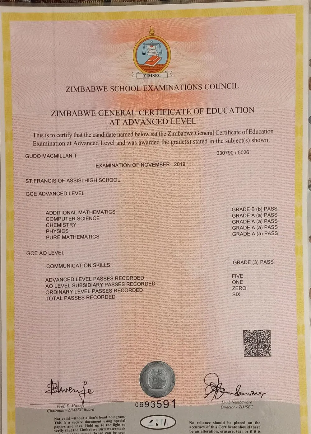 GCE ADVANCED LEVEL(A LEVEL) 