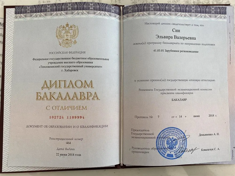 Диплом бакалавра
