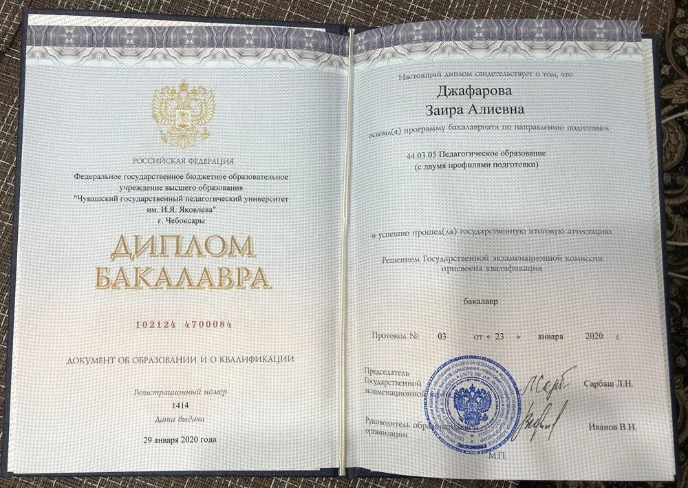 Диплом бакалавра 