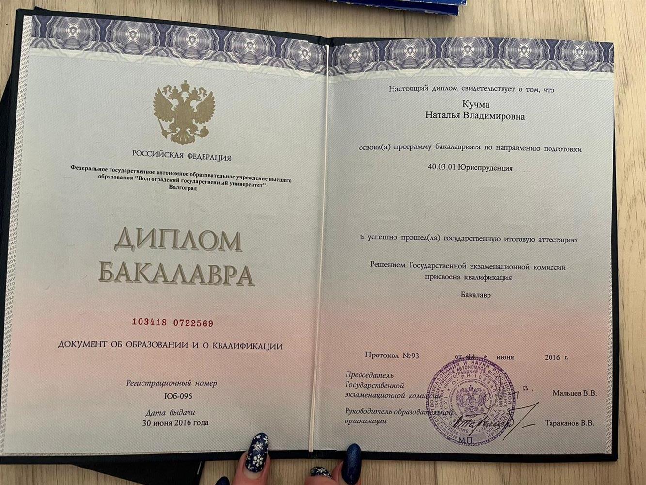 Диплом об окончании юридического факультета 