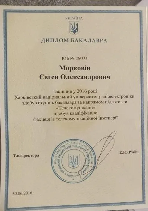 Диплом бакалавра