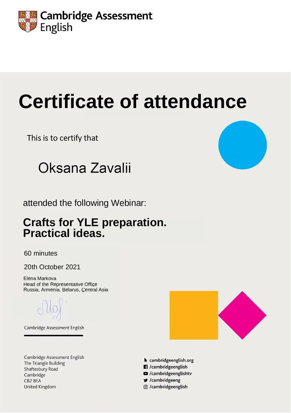 Young Learners English