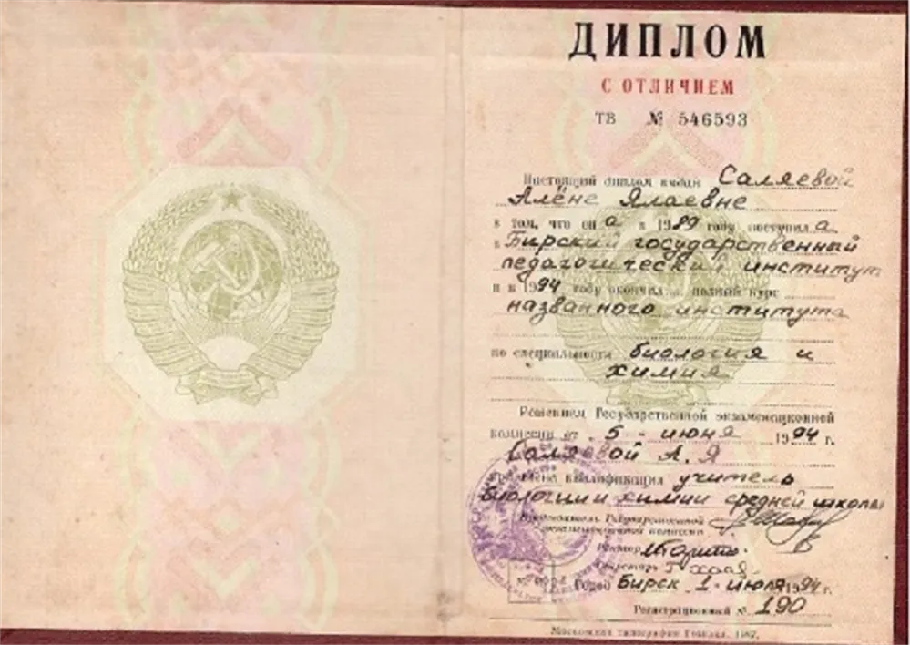 Диплом об образовании