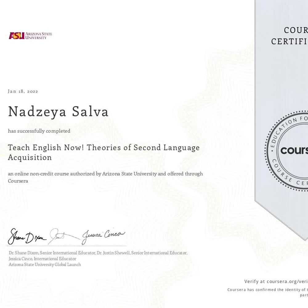Tesol, Theories of second language Acquisition