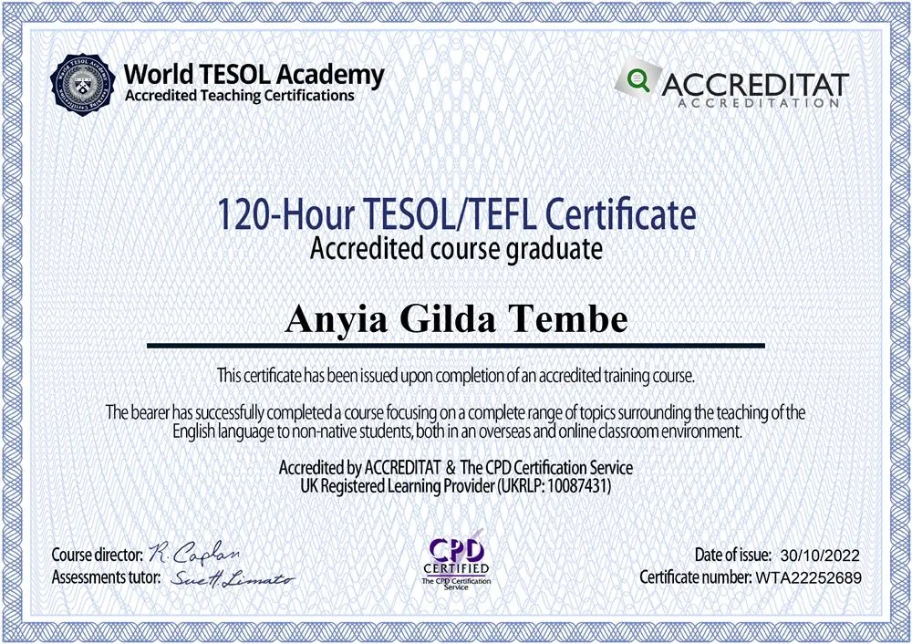 TESOL/TEFL Certificate