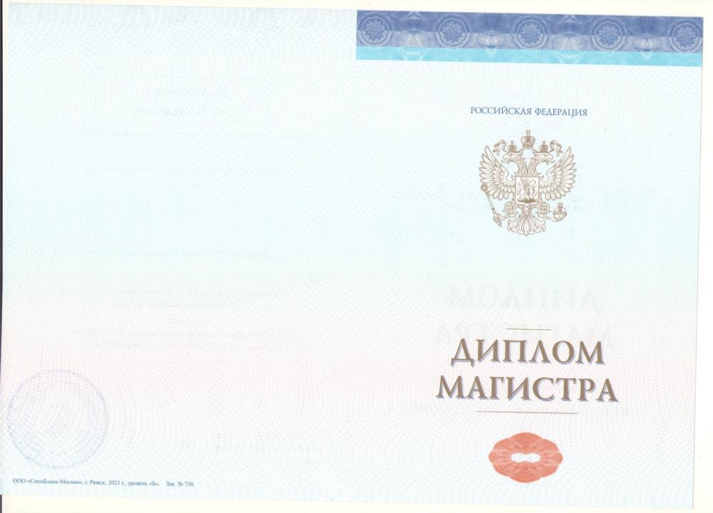 Диплом магистратура