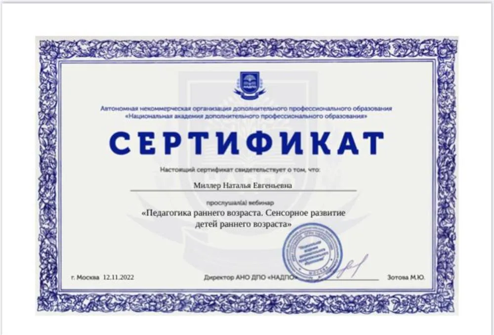Сенсорное развитие детей
