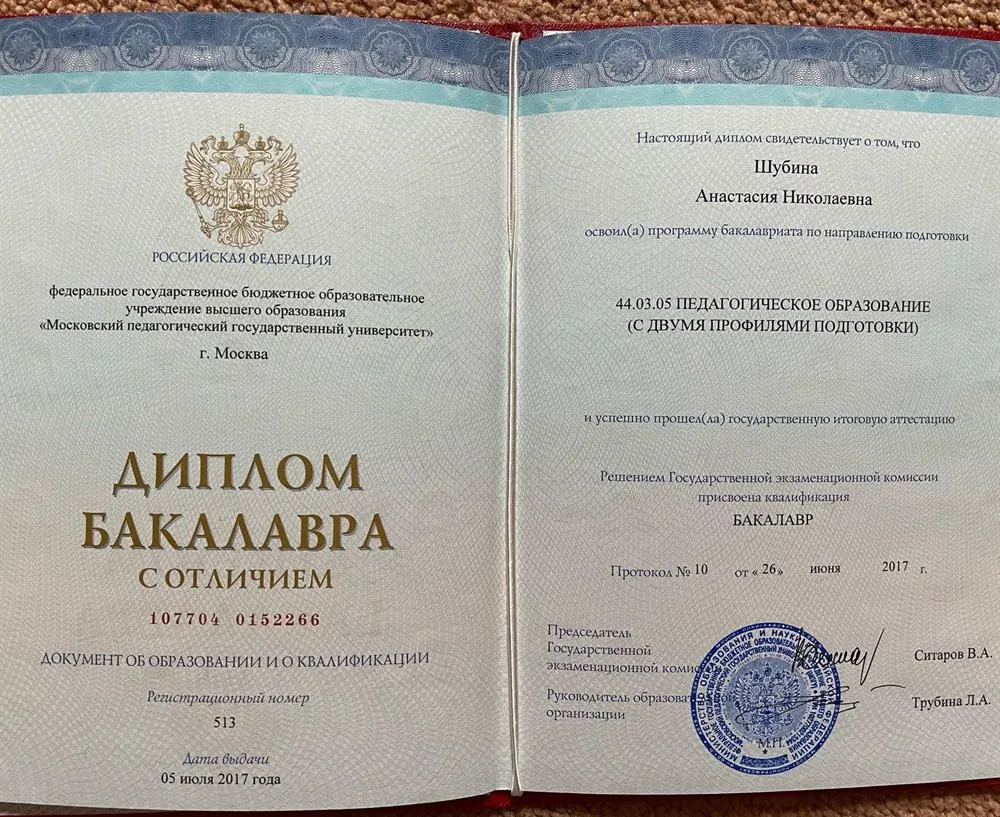 Диплом бакалавра 