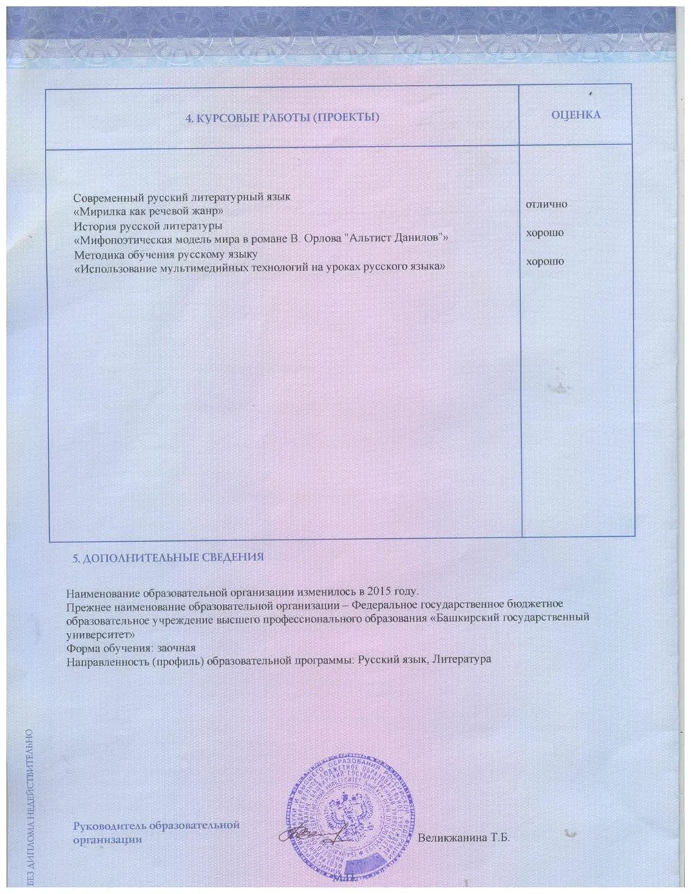 Диплом бакалавра