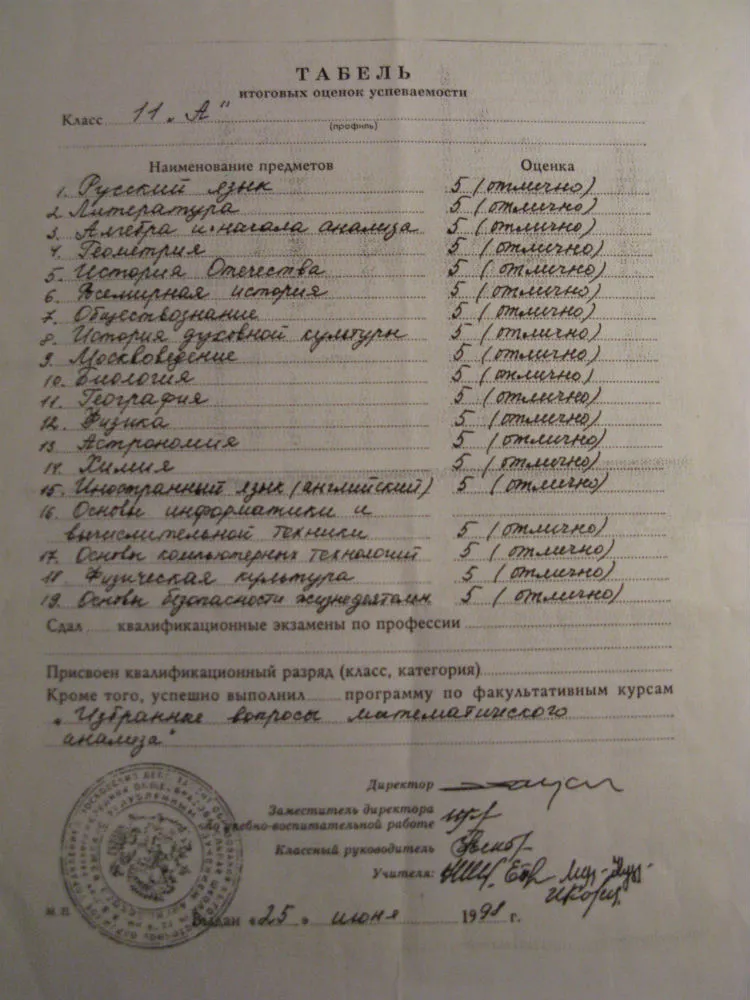 Аттестат