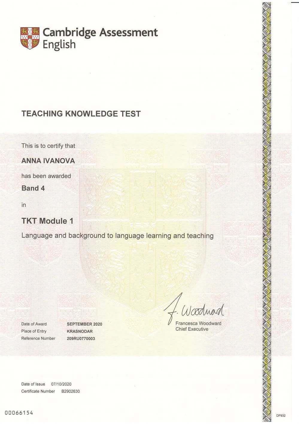 Teaching Knowledge Test, Module 1 (Language and background to language learning and teaching)