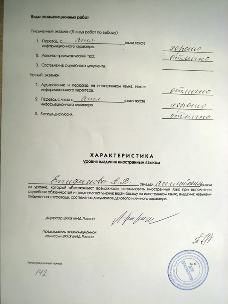 Характеристика