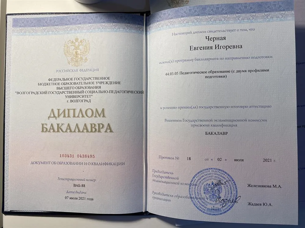 Диплом бакалавра