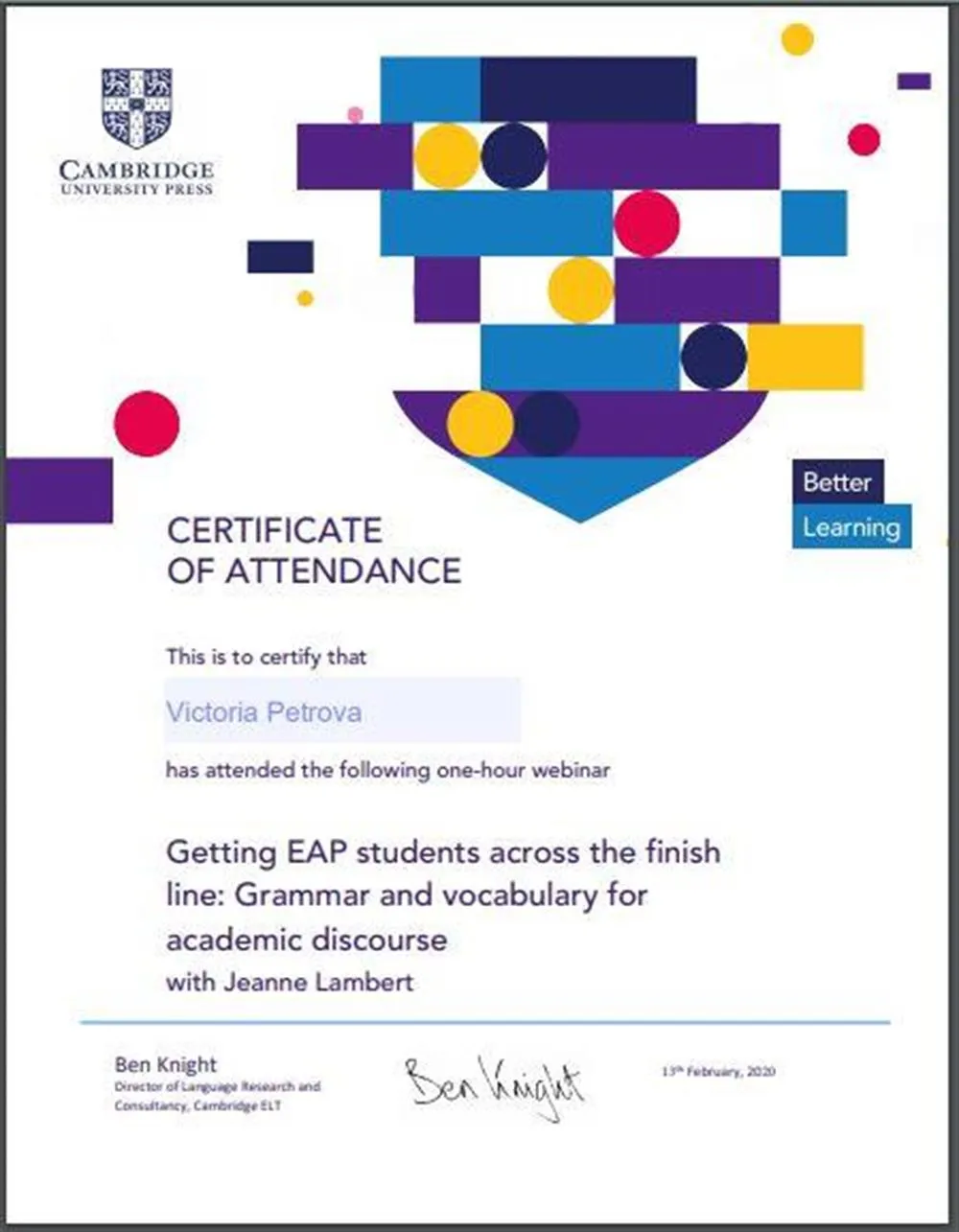 Cambridge Workshop