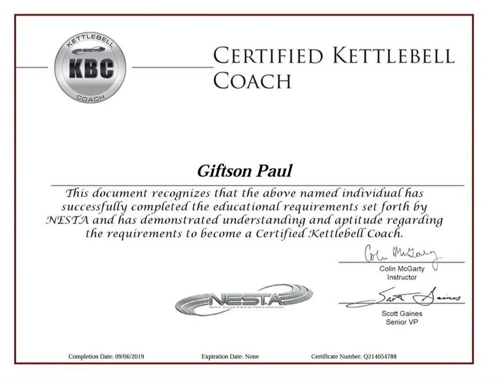 Kettlebell Coaching Certificate