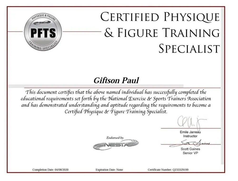 Physique & Figure Training Certificate
