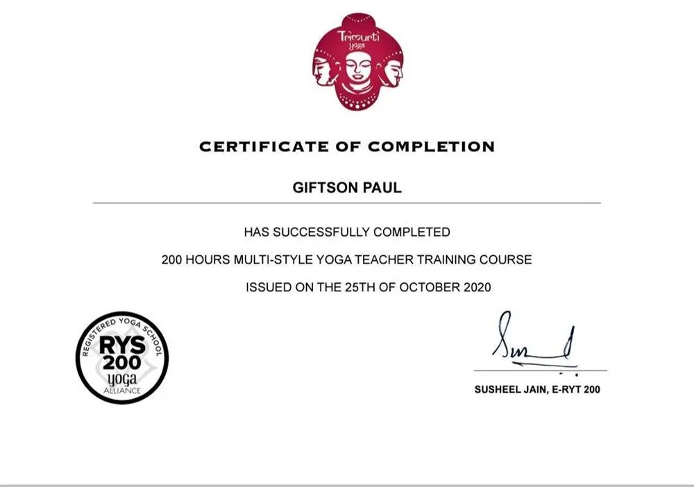 200 H Multi Style Yoga Teaching Training Certificate