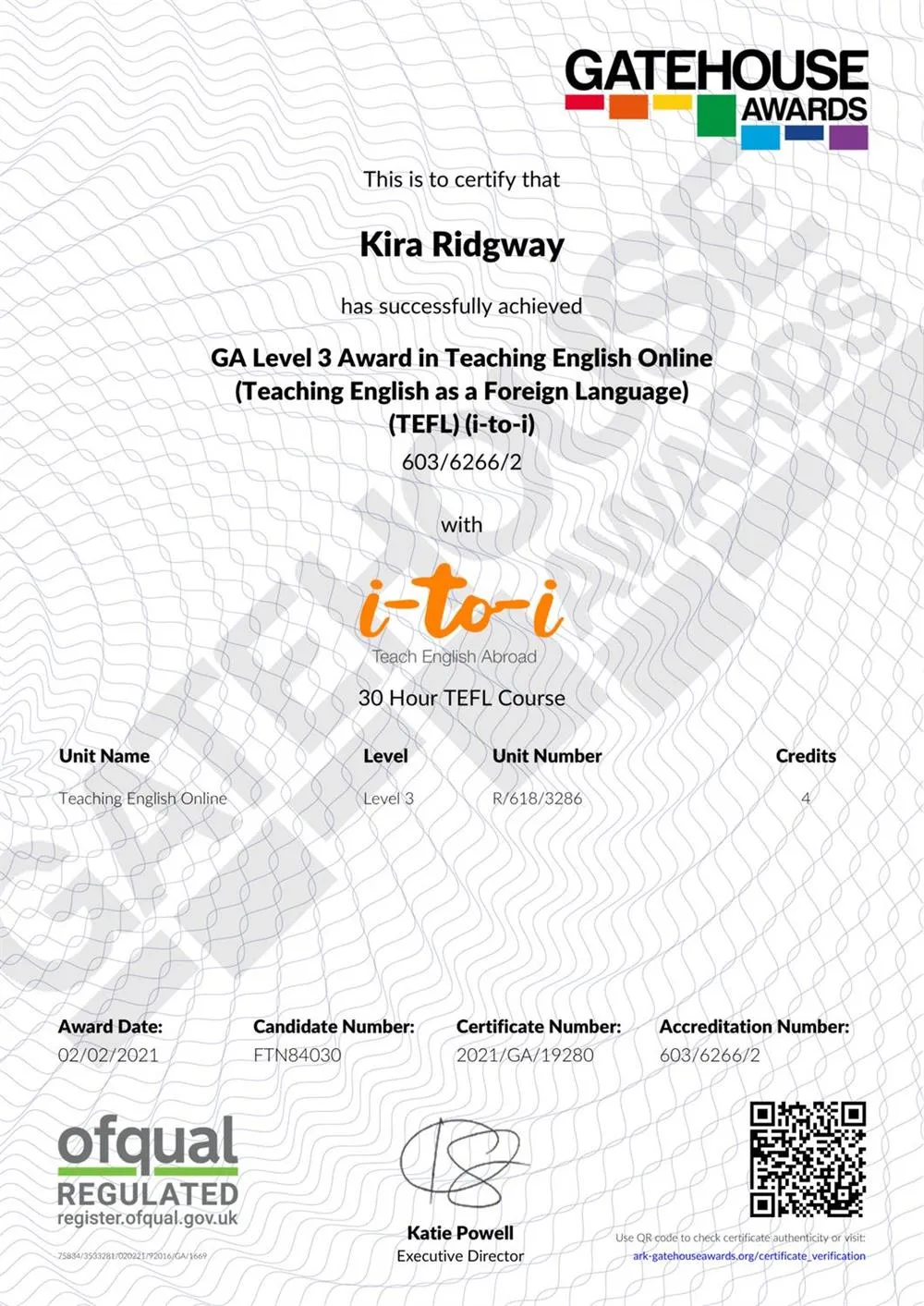 Сертификат TEFL