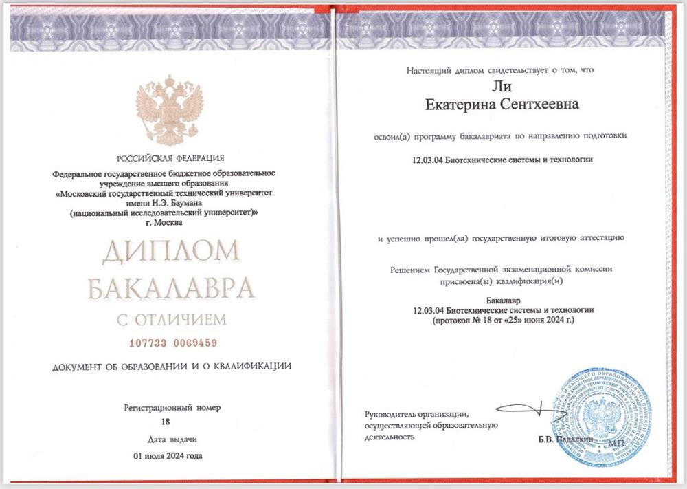 Диплом бакалавра