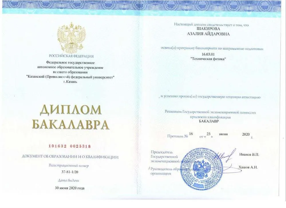 Диплом бакалавра 