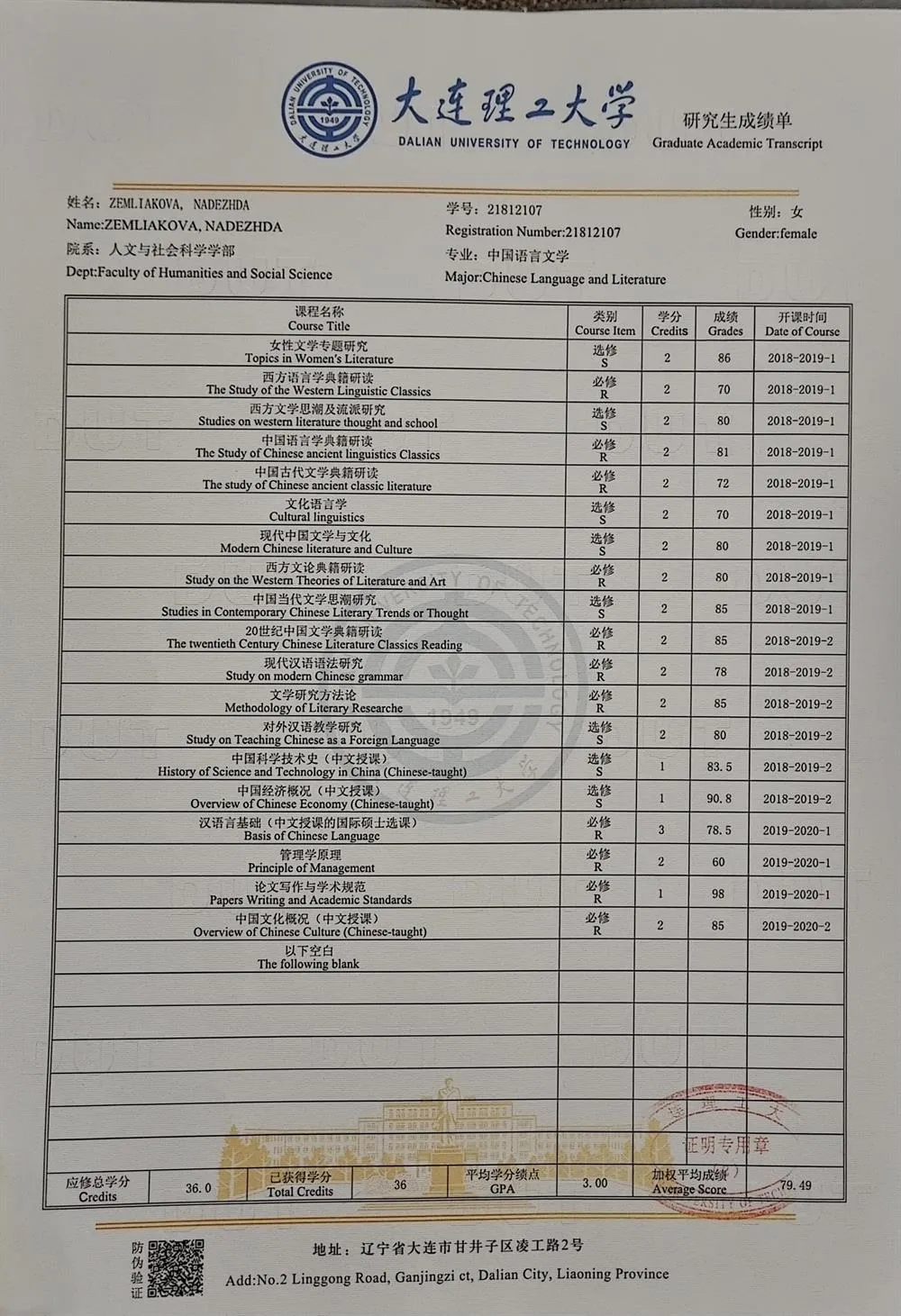 Табель успеваемости