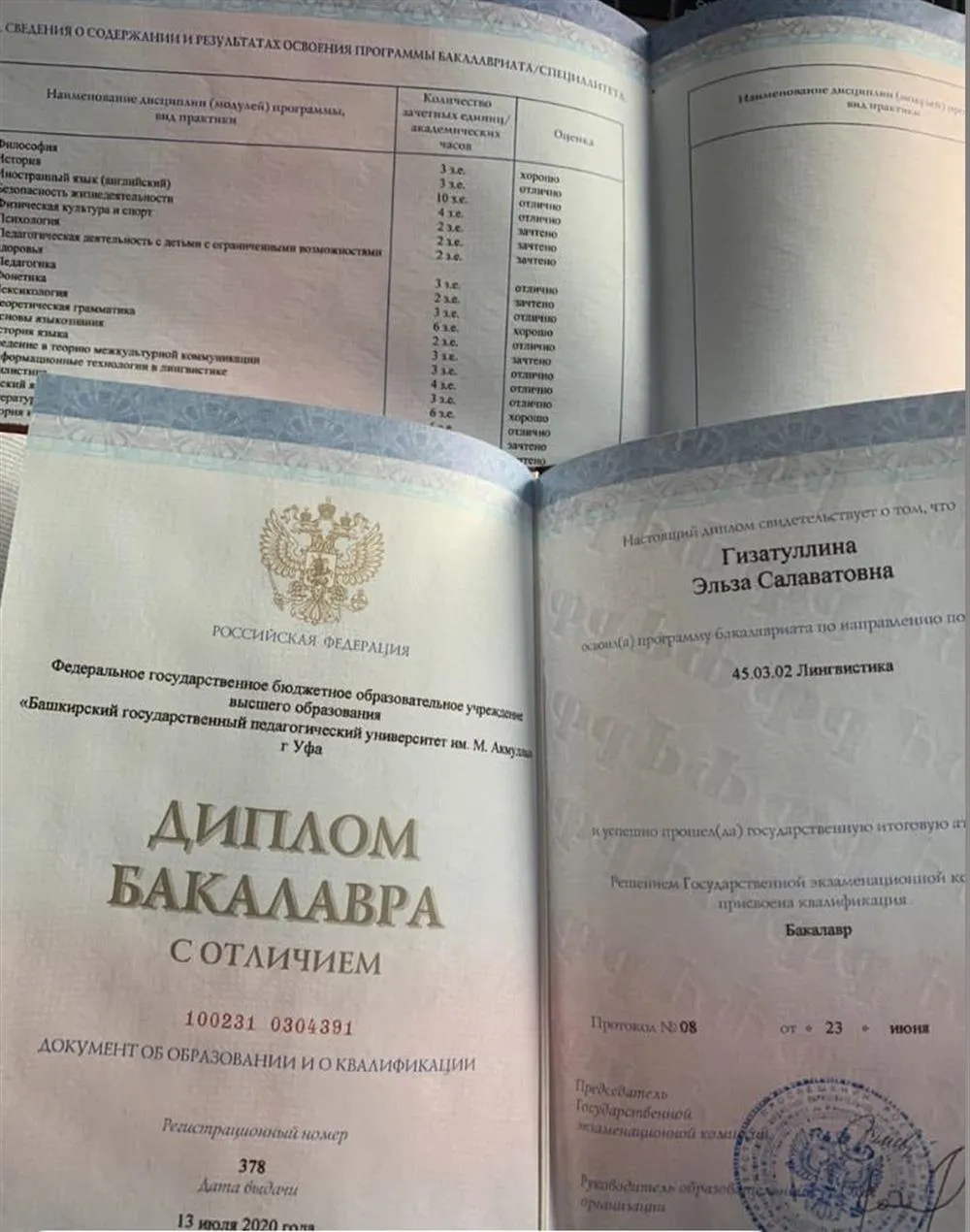 Диплом с отличием 