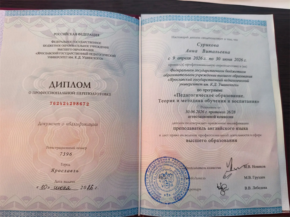 преподаватель иностранного языка в высшей школе (ВУЗ)