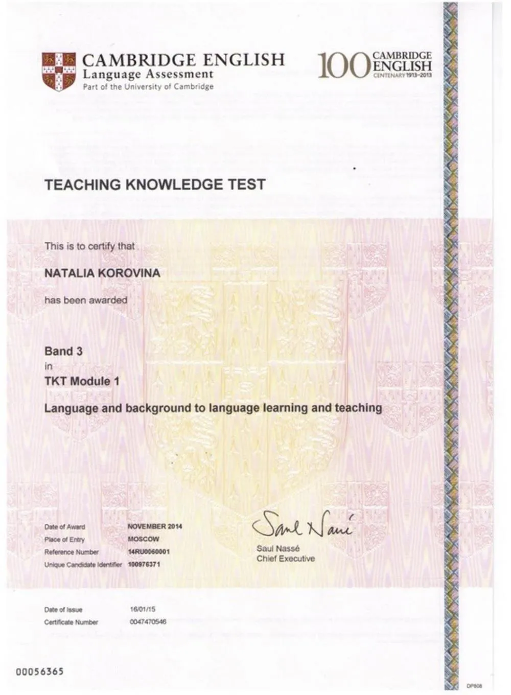  Cambridge TKT module 1