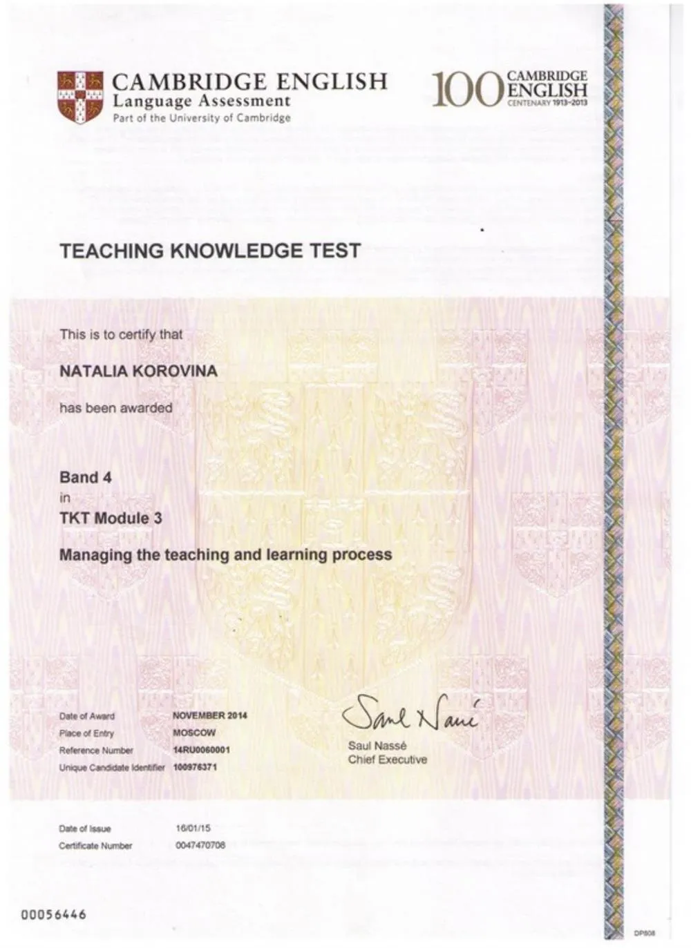 Cambridge TKT module 3