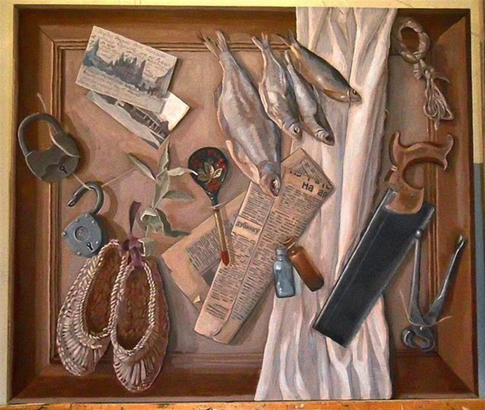 «Обманка» темпера, холст
