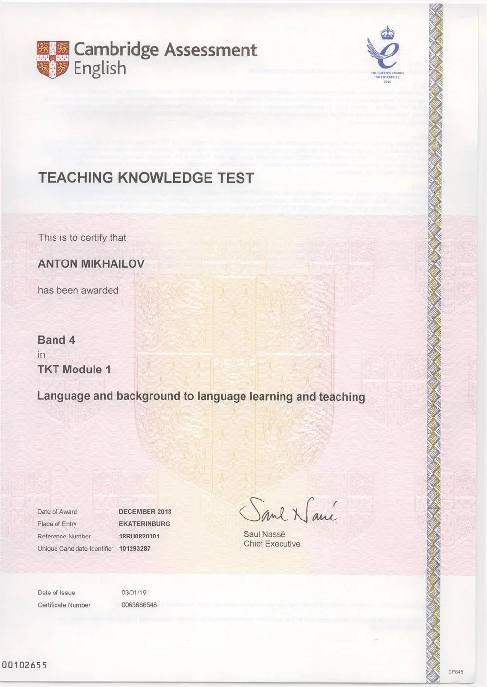 Cambridge Teaching Knowledge Test - Module 1